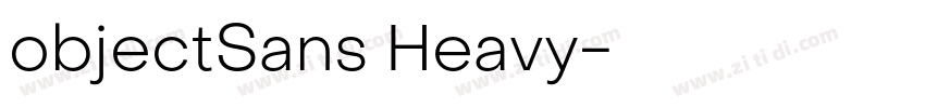 objectSans Heavy字体转换
